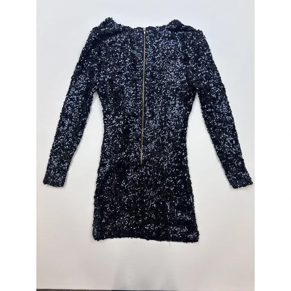 Venus Velvet Sheath Dress Size XS Evening Party Prom Special Event Blue Sequin - Picture 4 of 8